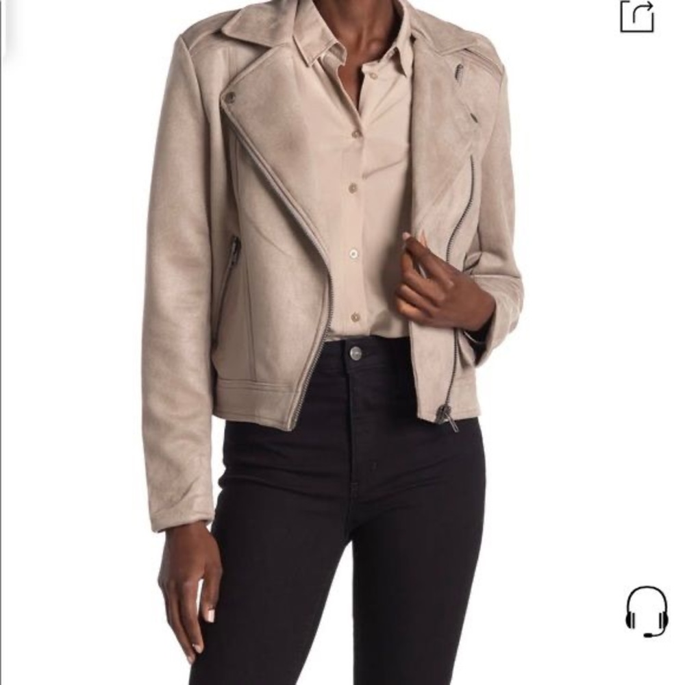 Philosophy faux suede leather jacket